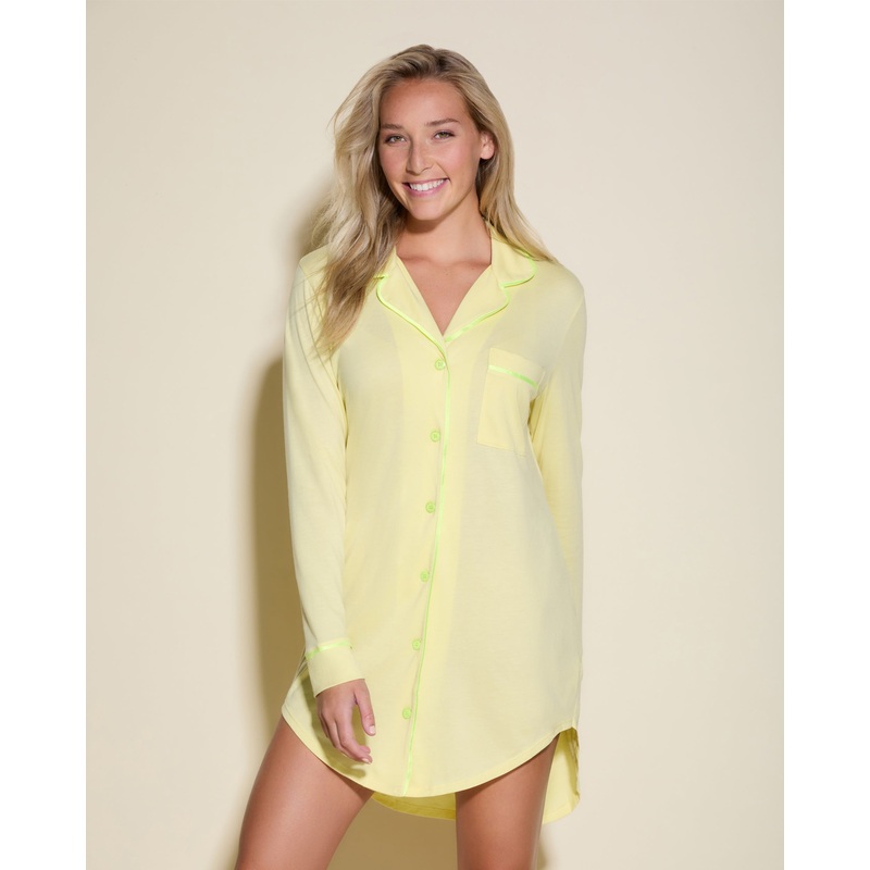 Nachthemd Mignonette/Neon Yellow XS