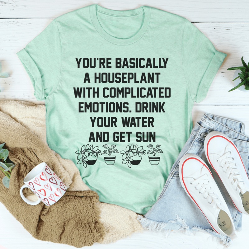 You’re A Houseplant Tee Heather Prism Mint S
