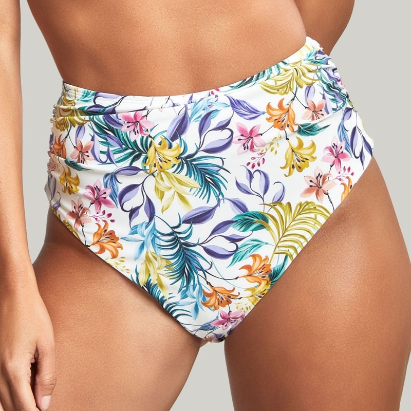 Botanical High Waist Bikini Bottom – SW1679 MULTI S