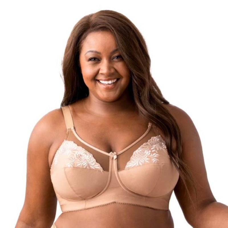 Embroidered Wirefree Softcup – 1301 WHITE 40B