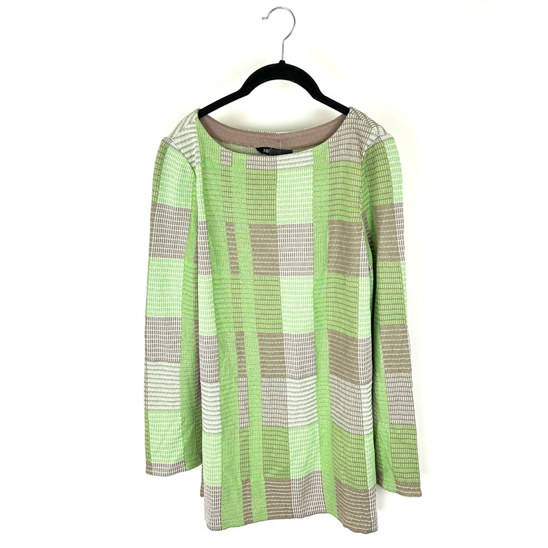 Green And Brown Long Sleeve Top – Size 2/4
