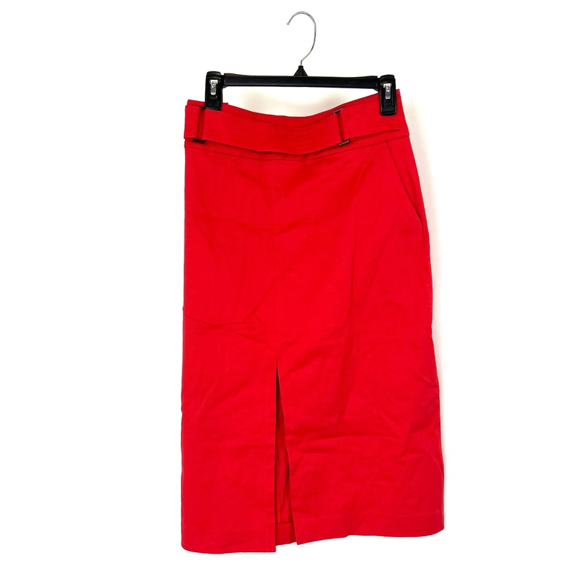 Red Structured Skirt – Size 14 and 16 Size 14