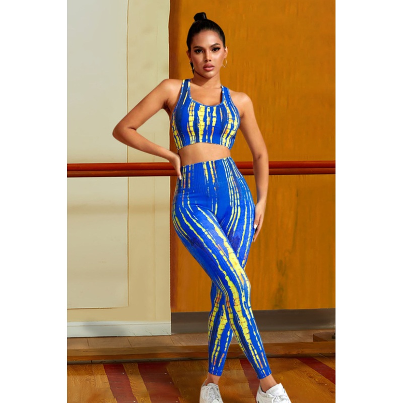 Sports Tank and Leggings Set Cobalt Blue S