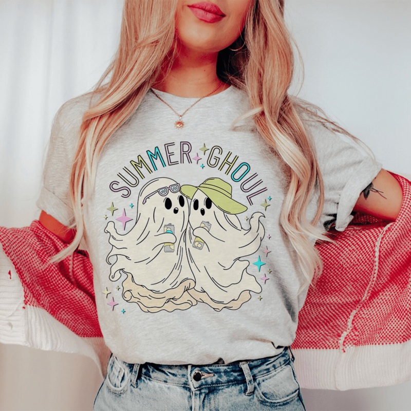 Summer Ghoul Tee Athletic Heather S