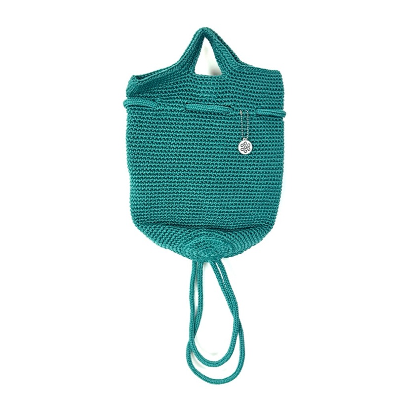 Teal Crochet Convertible Backpack