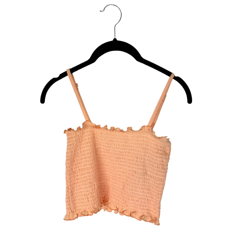 Coral Orange Smocked Tank Top – Size 2/4