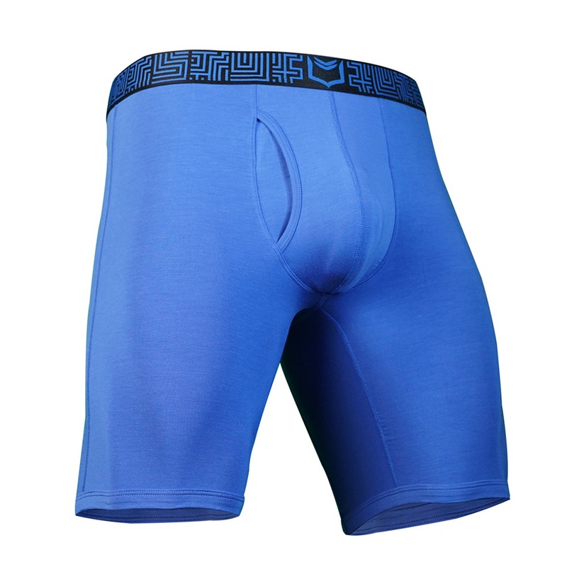 SHEATH V Colossus Men’s 8″ Sports Performance Boxer Brief BLUE COLOSSUS XS 24-26″