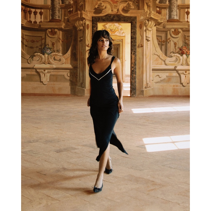 Abito Lungo Nero/Moon Ivory XS