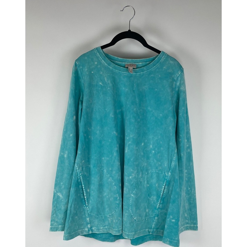 Blue Acid Wash Long Sleeve – Size 6-8