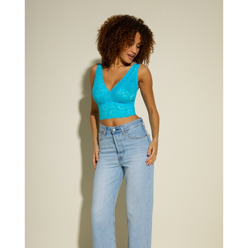 Bralette Curvy Plungie Longline Constance Blue XS