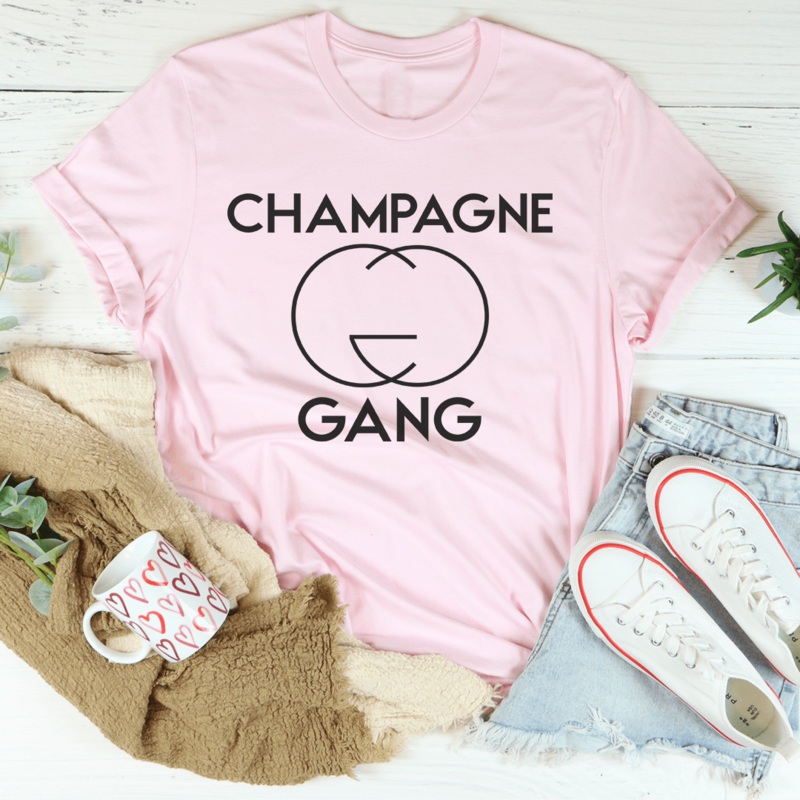 Champagne Gang Tee Pink S