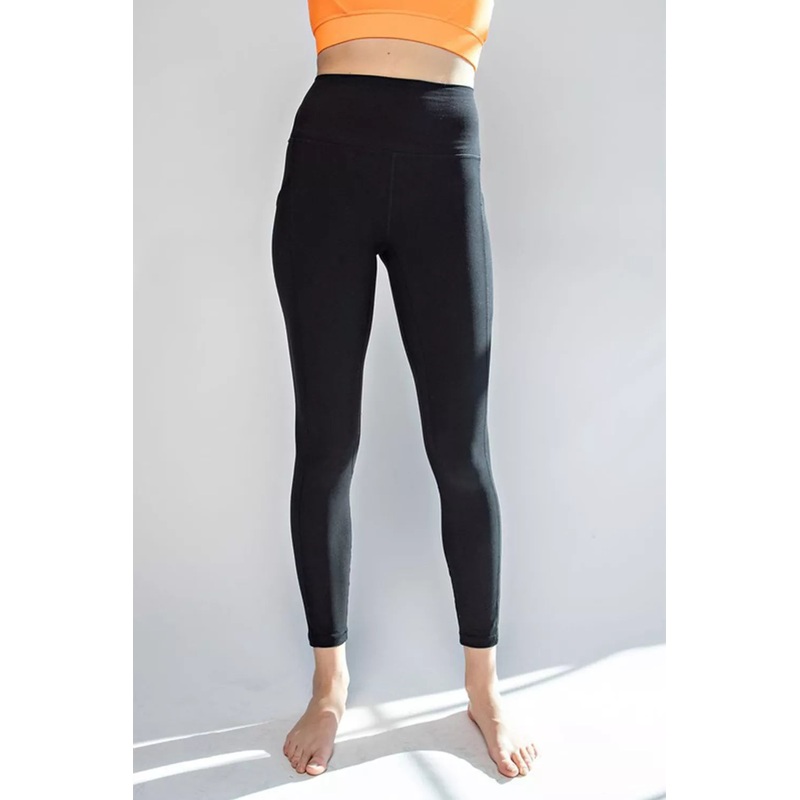 Faith Apparel High Waist Wide Waistband Leggings Black S
