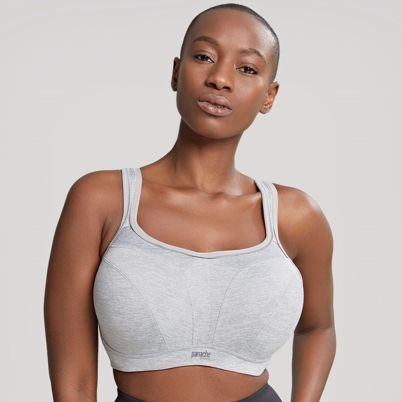 High Impact Sports Bra  – 5021 – Gray Marl 28 DD GRAY