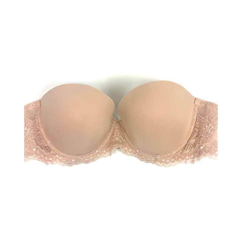Nude Lace Strapless Bra – Size 34B