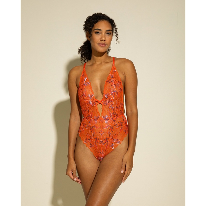 Tiefausgeschnittener Body Sicilian Orange S