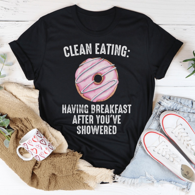 Clean Eating Tee Black Heather S