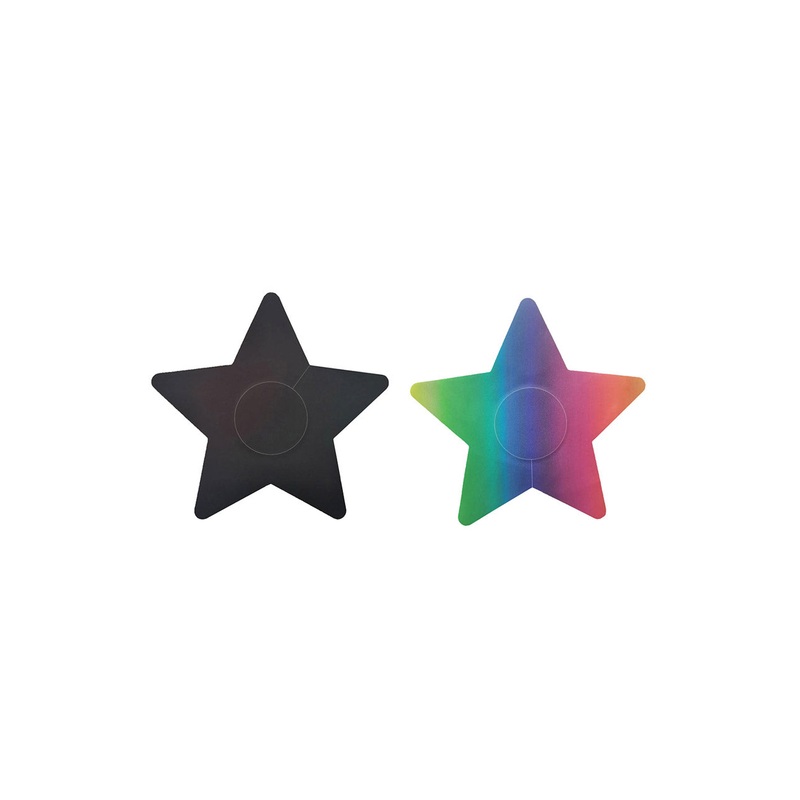 Color Changing Star Pasties Black One Size