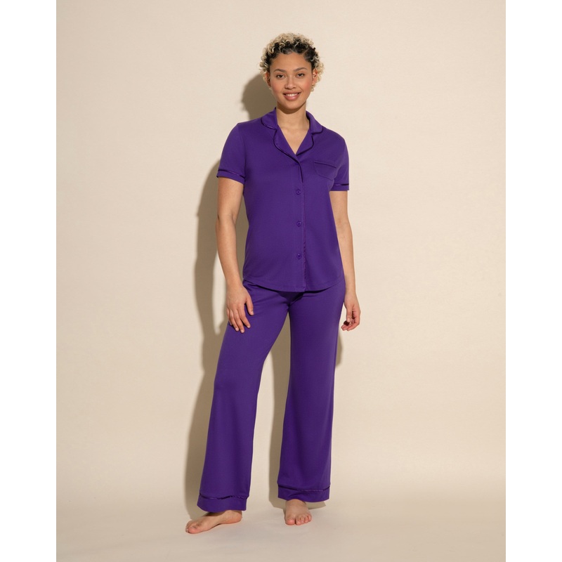 Conjunto De Pijama Con Camisa De Manga Corta Y Pantalones Violette/Violette XS