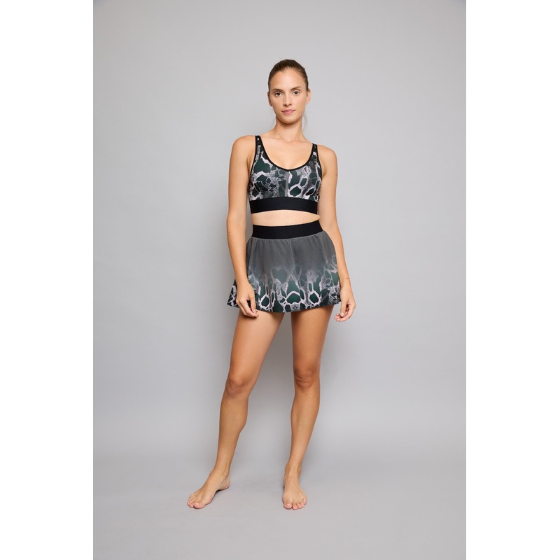 HAZEL PYTHON SPEED FLOUNCE SKIRT TPTLGR XS