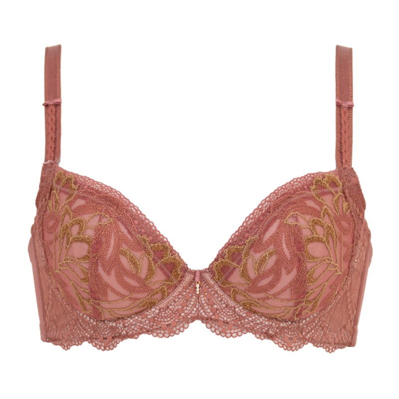Rose Push-Up Plunge Bra 23A1 65C (US 30C) Terracotta