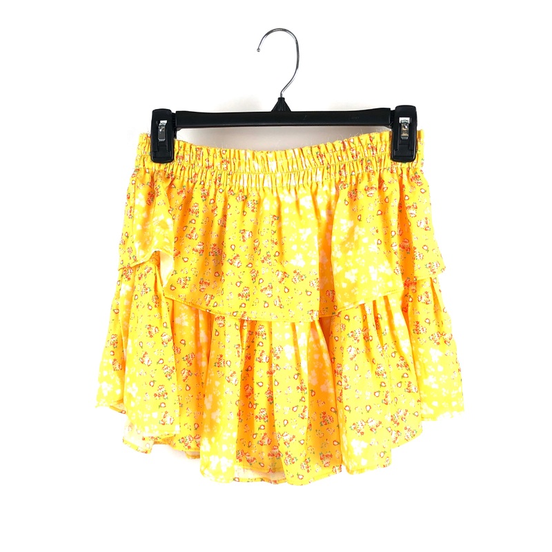 Yellow Layered Mini Skirt – Small