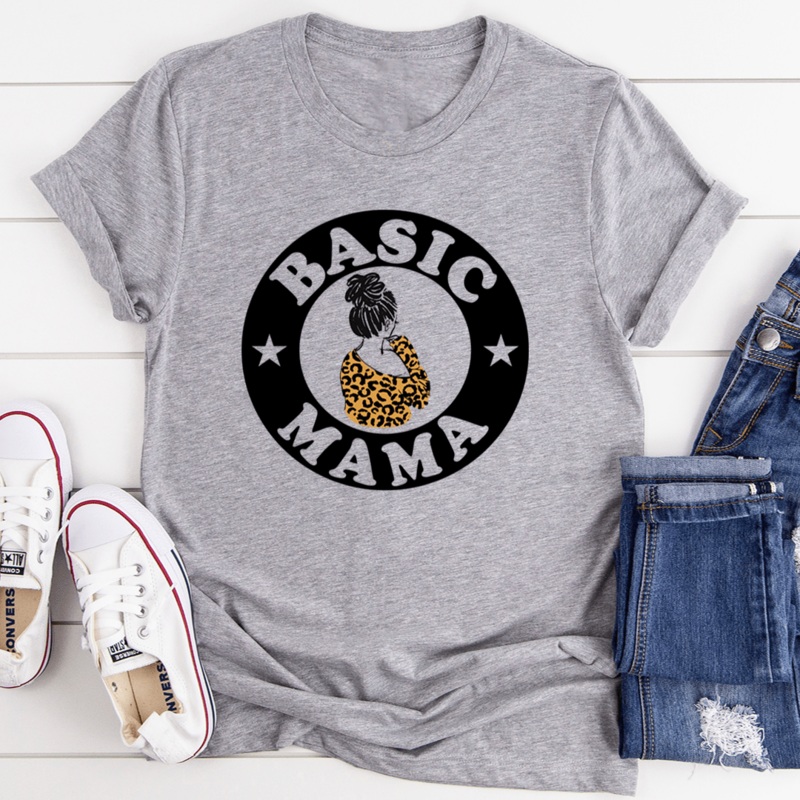 Basic Mama Tee Athletic Heather S