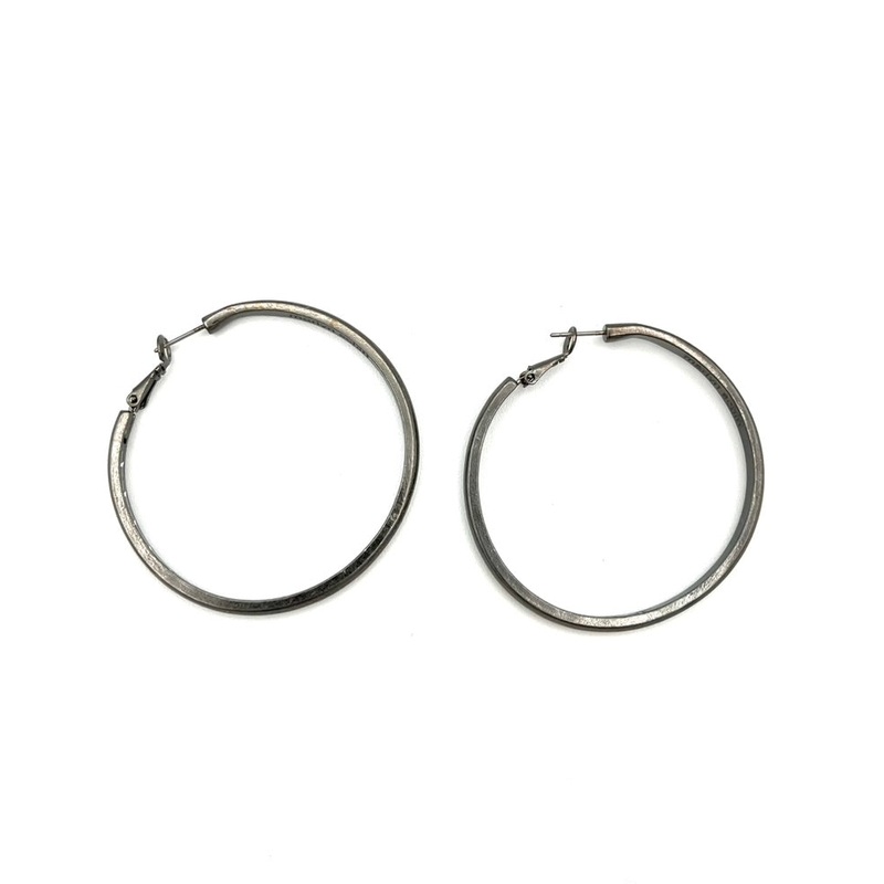 Gunmetal Hoops