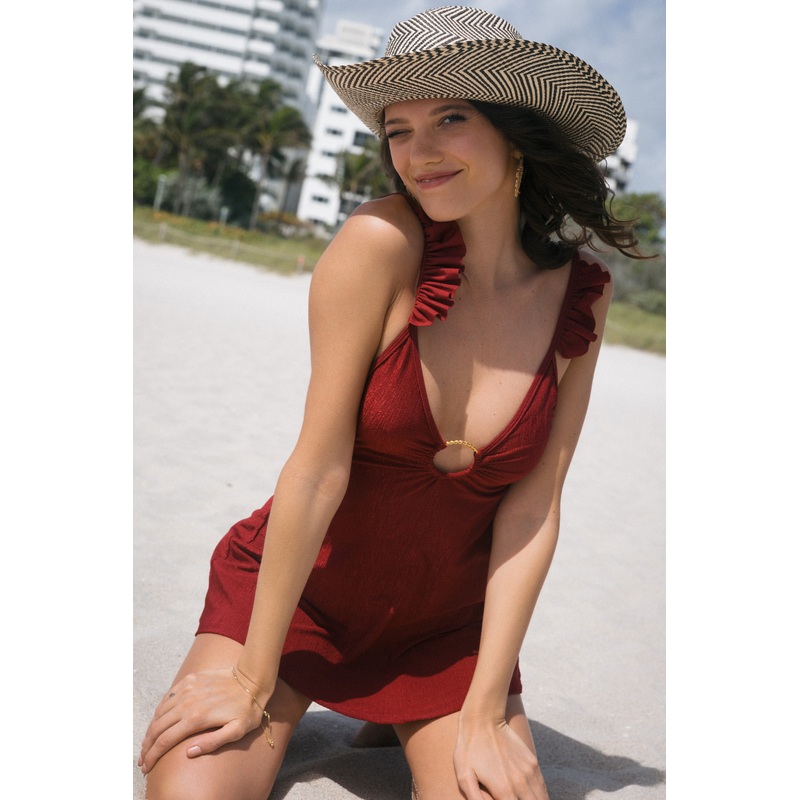 MARLO BURGUNDY Dress XS