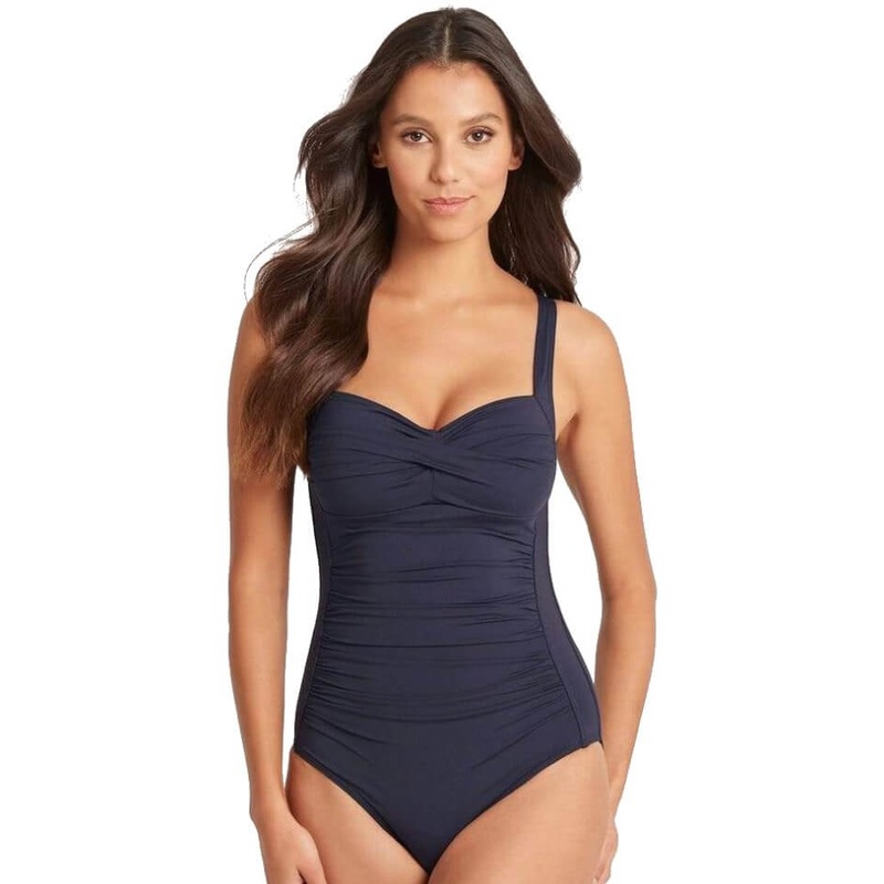 Sea Level Essentials Twist Front A-DD Cup One Piece Swimsuit – Night Sky 4