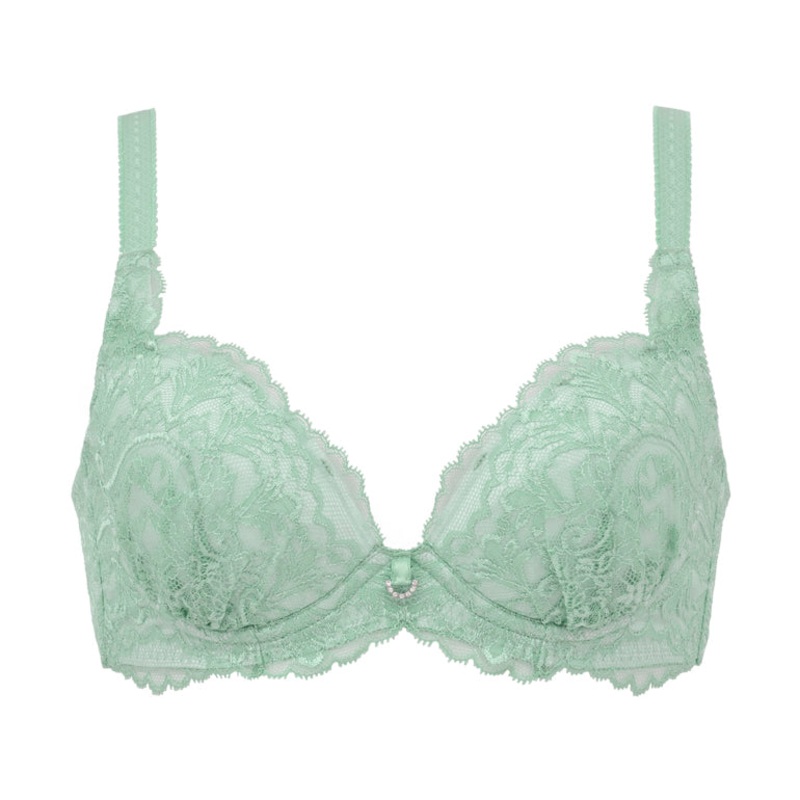 Belle Push-Up Plunge Bra 25S1 65C (US 30C) Dusty Green