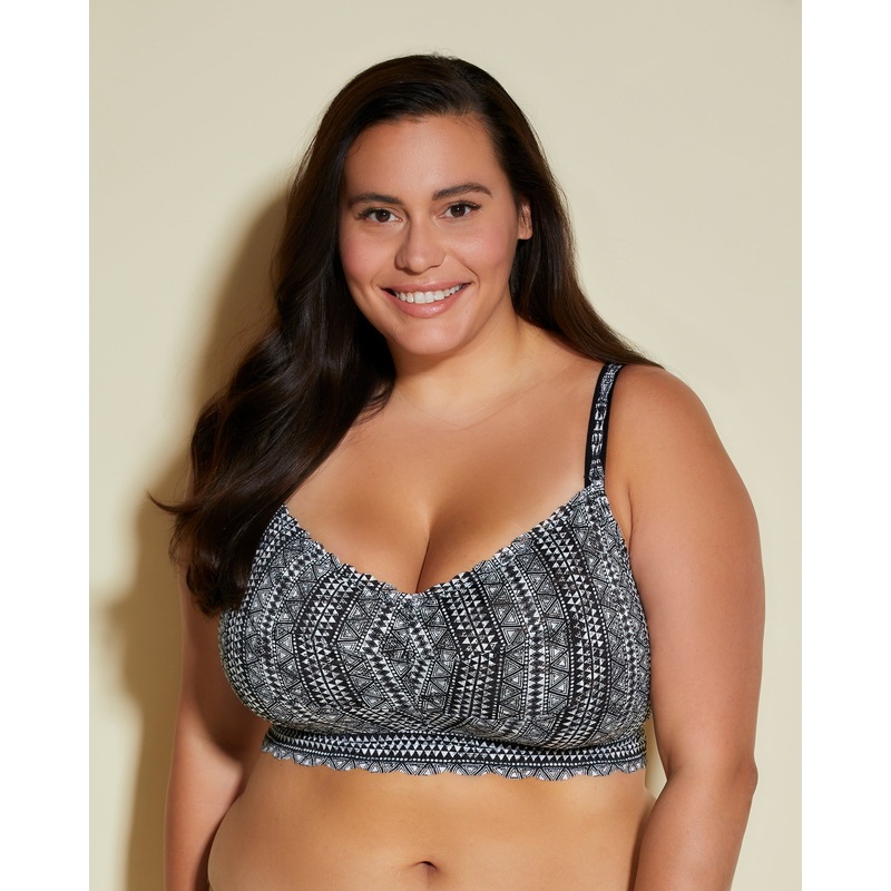 Bralette Sweetie Ultra Curvy Geo Black White XS
