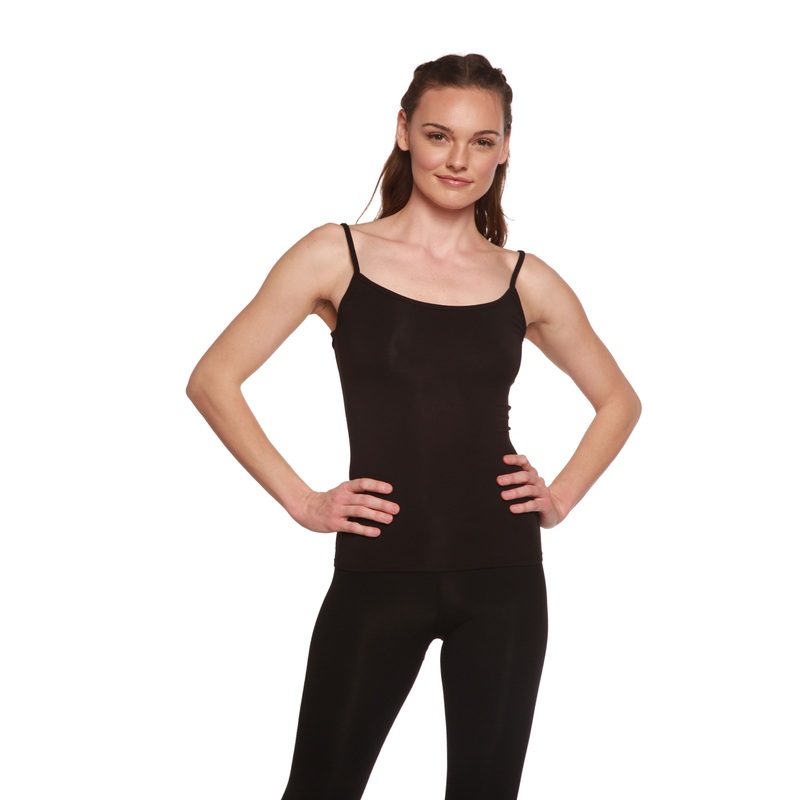 Clearance Women’s Bamboo Viscose Spaghetti Strap Camisole Medium Black
