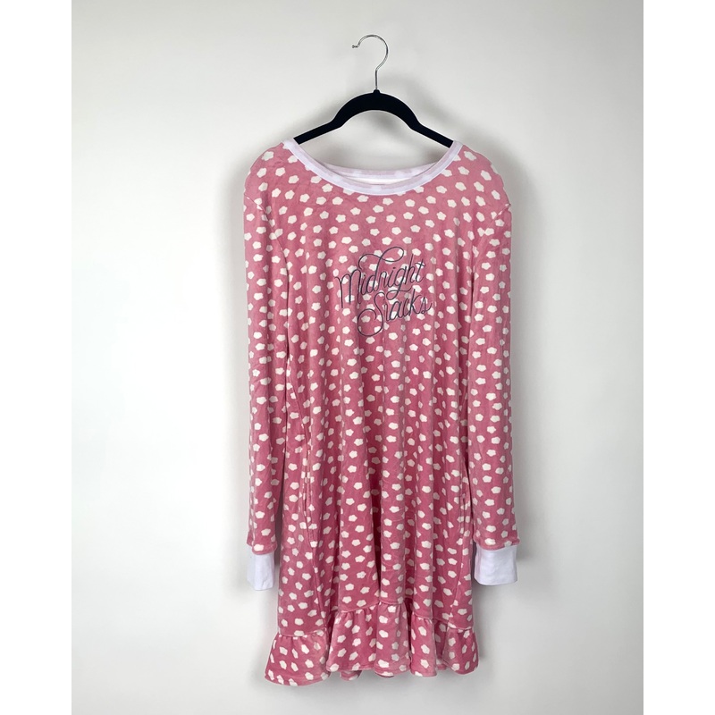 Pink Fleece Nightgown – Small