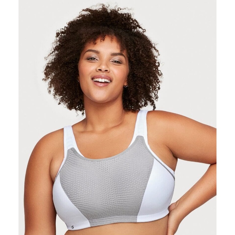Glamorise Custom Control Wire-free Sports Bra – Grey 34G