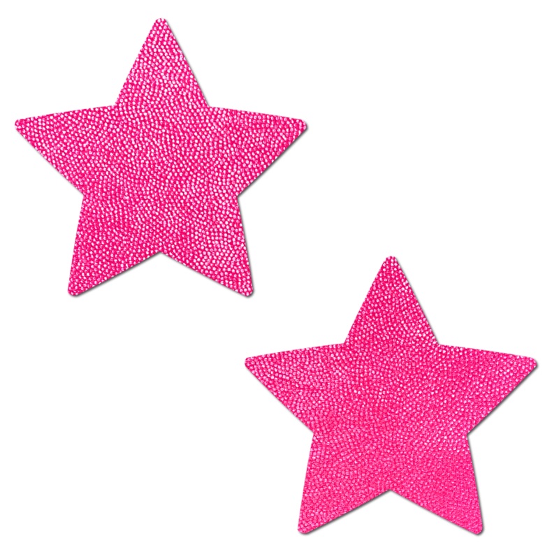 Neon Pink Star Nipple Pasties by Pastease