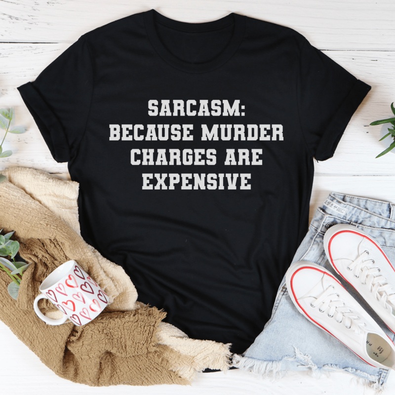 Sarcasm Tee Black Heather S