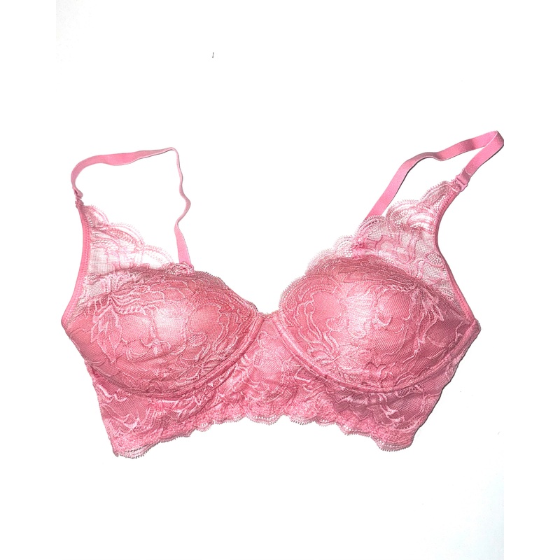 Blush Lace Longline Bra- 34B