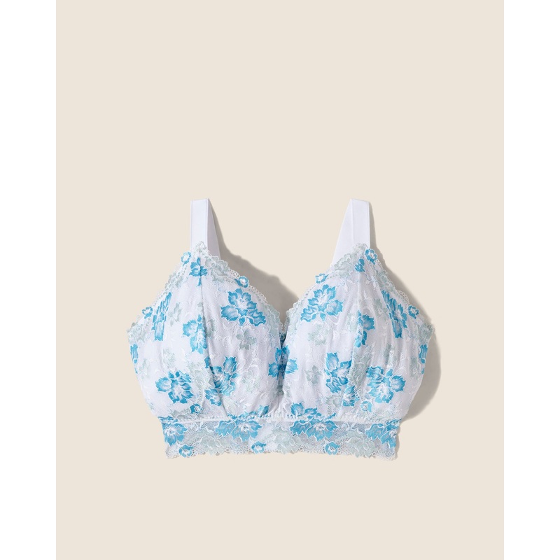 Bralette Longue Ultra Curvy White/Verde Umbria/Constance Blue XS