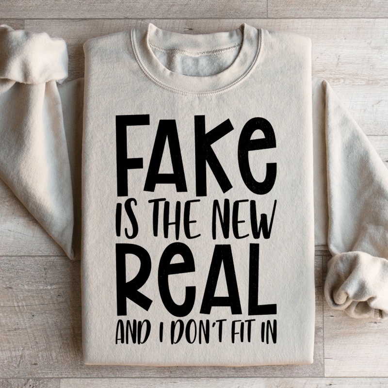 Fake Is The New Real Sweatshirt Black S