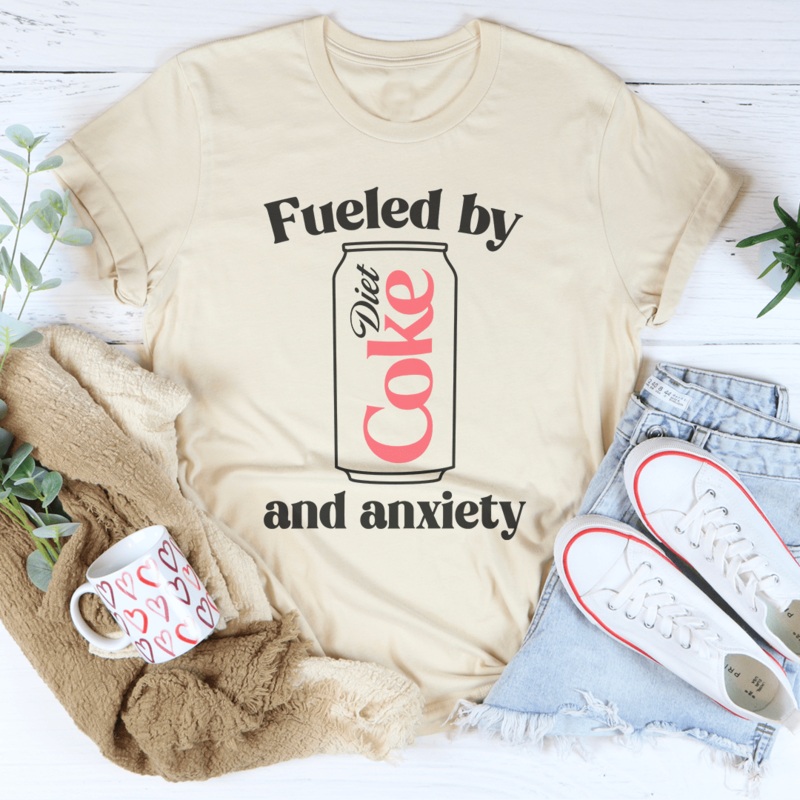 Fueled By Diet Coke & Anxiety Tee Athletic Heather S