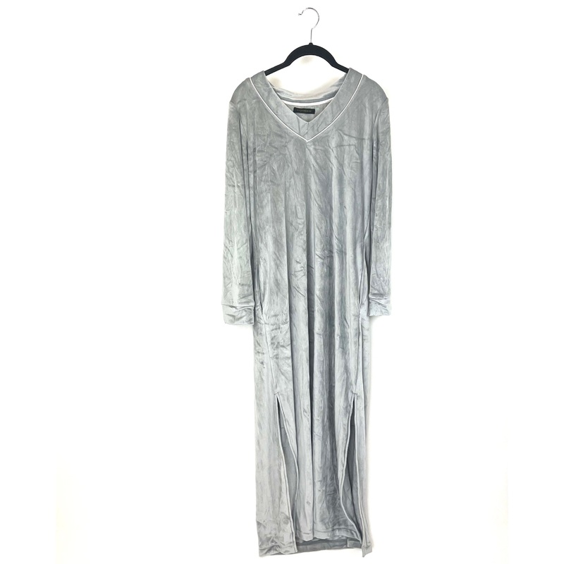 Grey Velour Maxi Lounge Dress – Size 4/6