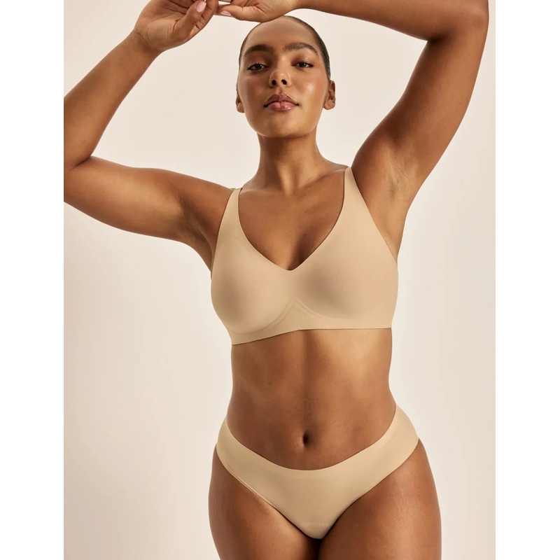 Light Leakproof No-Show Bikini Warm Sand XS