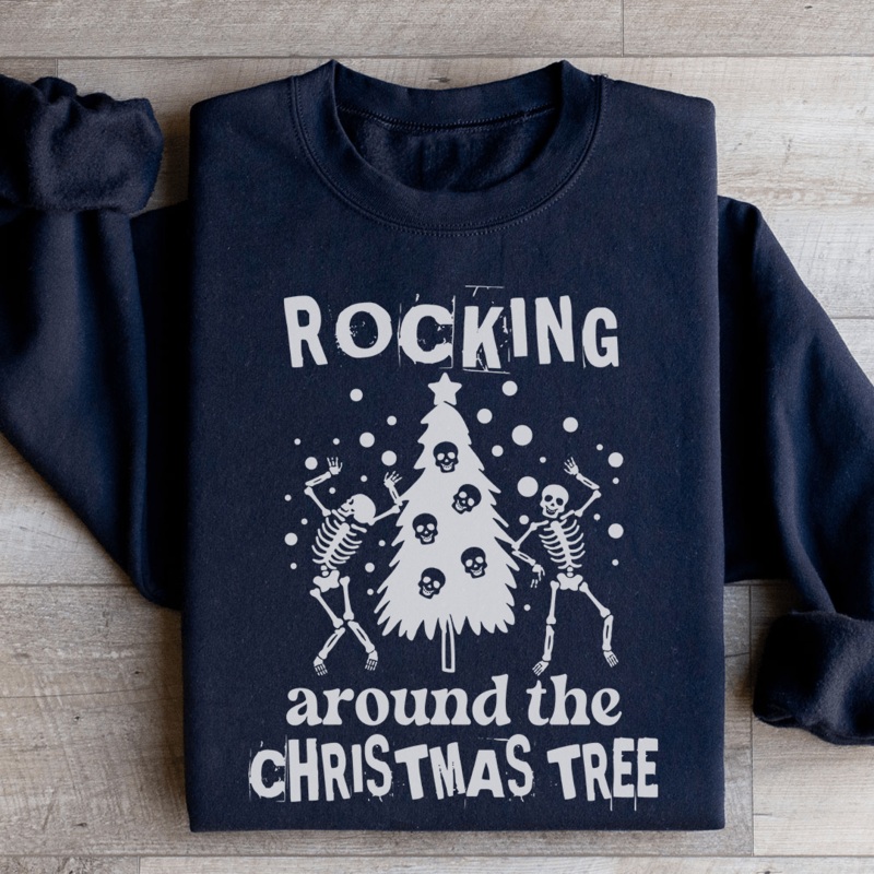 Rocking Around The Christmas Tree Sweatshirt Black S