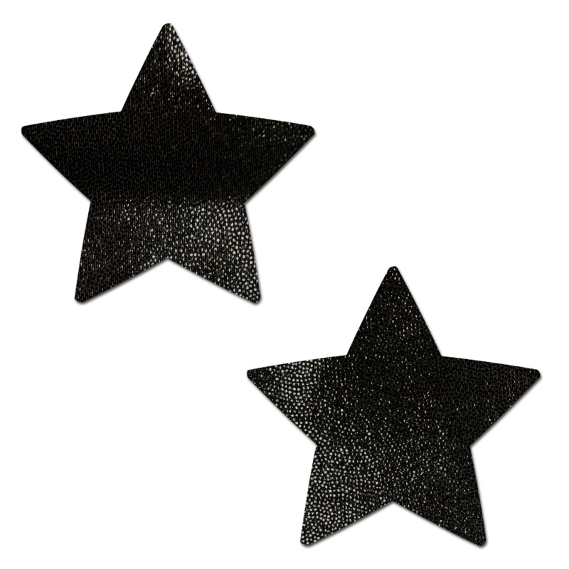 Star: Liquid Black Star Nipple Pasties by Pastease