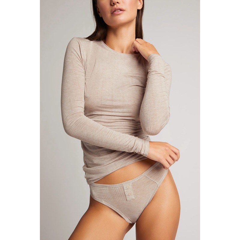 Whipped Long Sleeve in Sand XS Sand Single