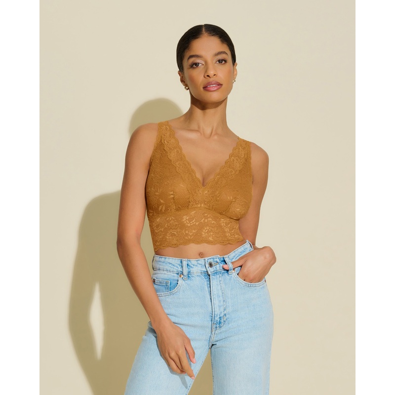 Bralette Curvy Plungie Longline Caramellino XS