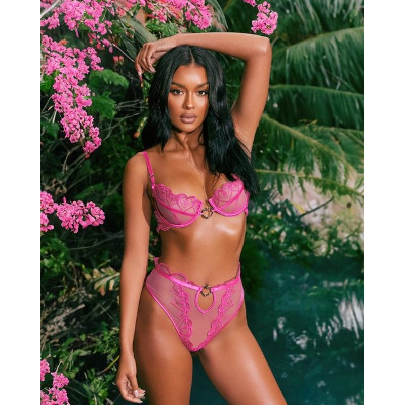 Bubblegum Heart 2-Piece Short Set Small Pink
