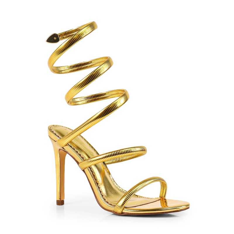 Kim Stiletto Heel Gold 5.5