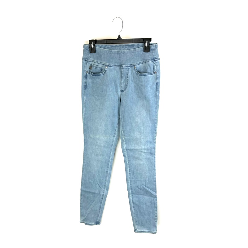 Light Wash Elastic Band Skinny Jeans – Size 6
