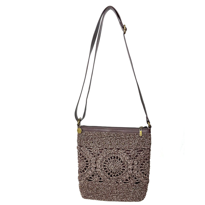 Brown Crochet Crossbody bag